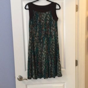turquoise and brown dress size 8